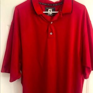 Footjoy red golf shirt XXL